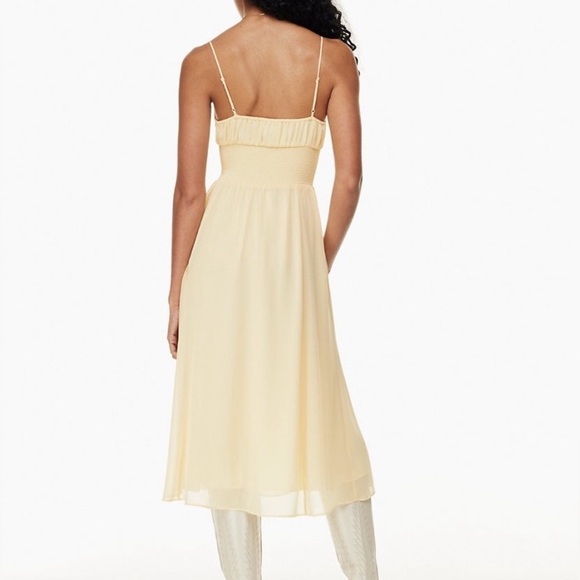 New Aritzia Wilfred Genoa Chiffon Smoke Slit Dress - Picture 2 of 10